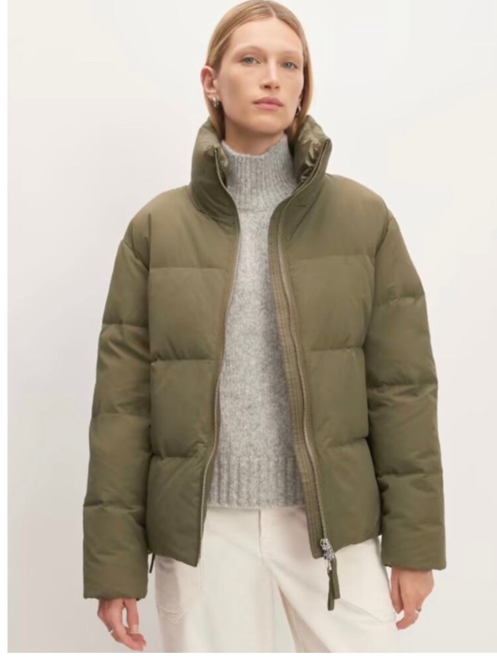Everlane Bomber Puffer Jacket Kalamata S